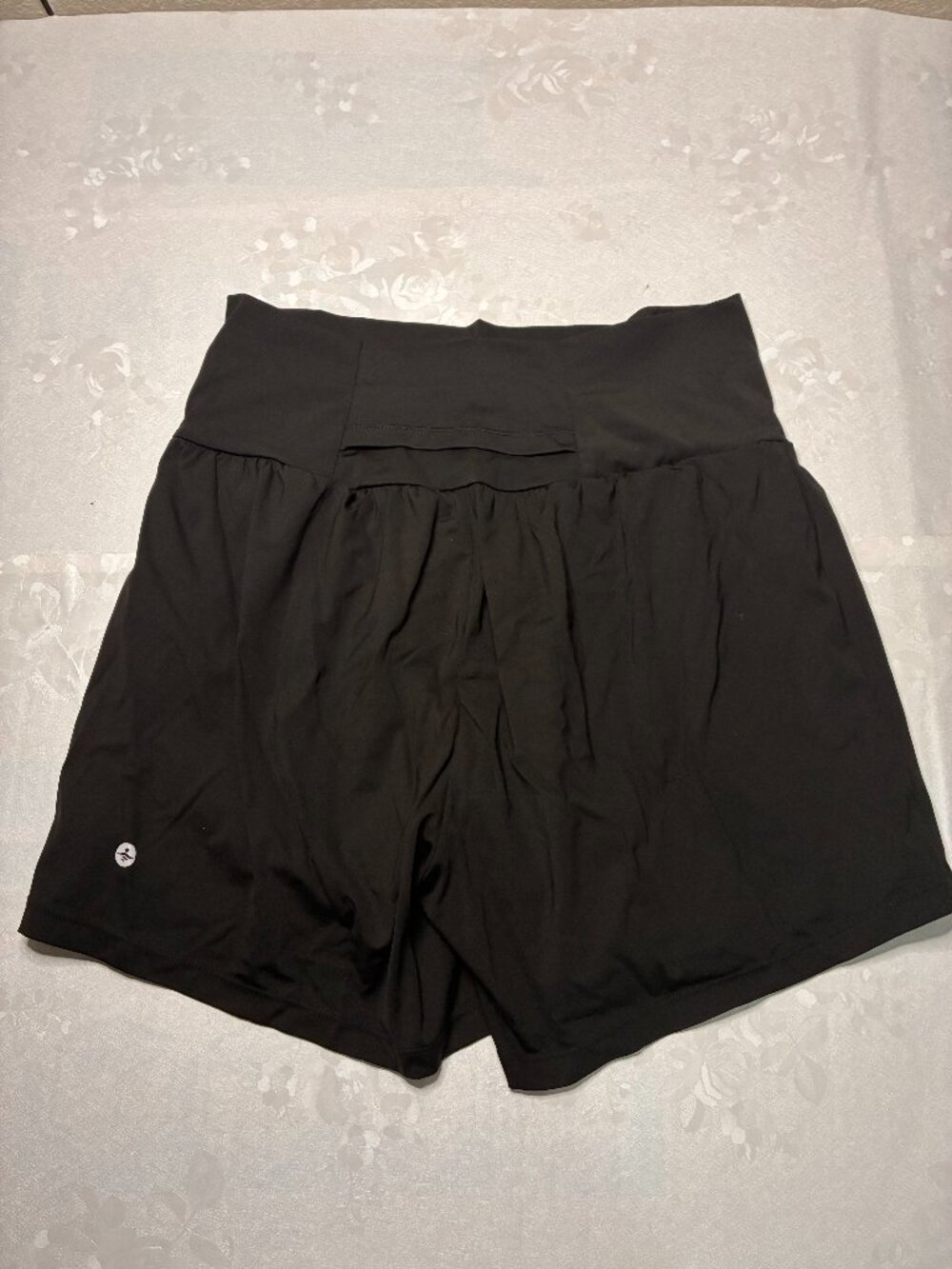 Halara L long Womens High-Waist Black Athletic Shorts With Built-In Shorts Size